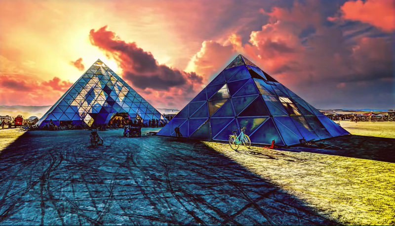 Le site du festival Burning Man, au Nevada.