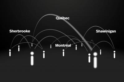 Image of the different Hubs in Espace CDPQ